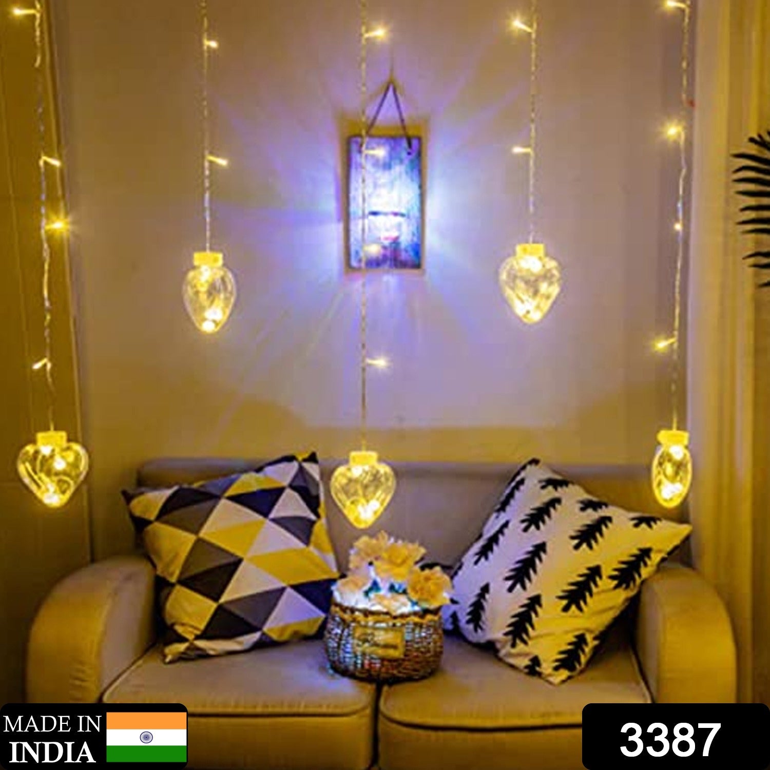 3387 8 Feet 12 Wish Heart Ball String LED Lights With Color Box for Home Decoration, Diwali & Wedding LED Christmas Light Indoor and Outdoor Light ,Festival Decoration (Wishing Ball Warm White) 3387 8 Feet 12 Wish Heart Ball String LED Lights With Color Box for Home Decoration, Diwali & Wedding LED Christmas Light Indoor and Outdoor Light ,Festival Decoration (Wishing Ball Warm White)
